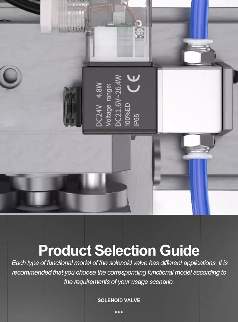 DC12V 24V AC110V 220V Normally Closed 1/4" Silent Oil Free Bidirectional NormallyClosed Pneumatic Solenoid Valve