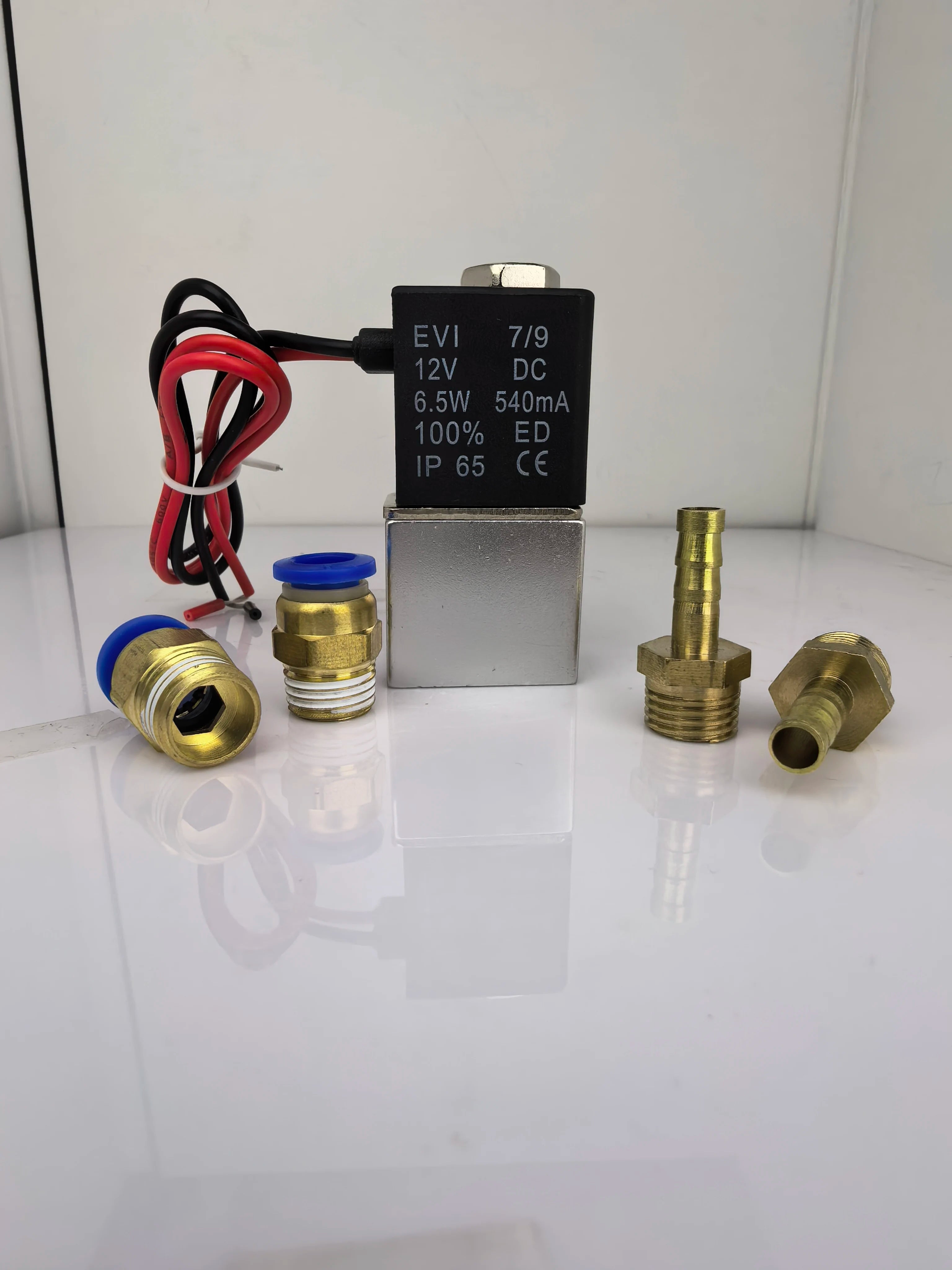 DC12V 24V AC110V 220V Normally Closed 1/4" Silent Oil Free Bidirectional NormallyClosed Pneumatic Solenoid Valve