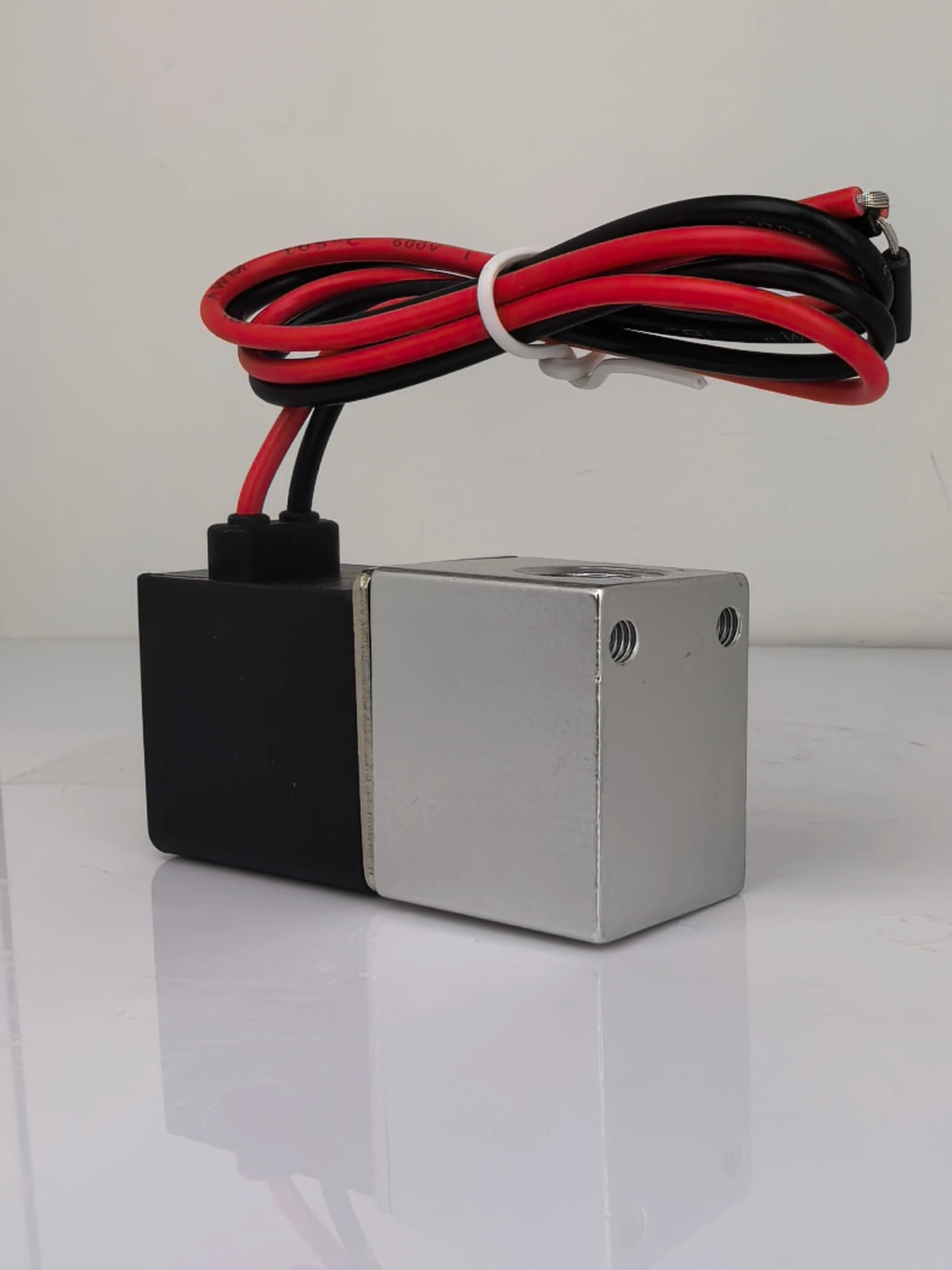 DC12V 24V AC110V 220V Normally Closed 1/4" Silent Oil Free Bidirectional NormallyClosed Pneumatic Solenoid Valve