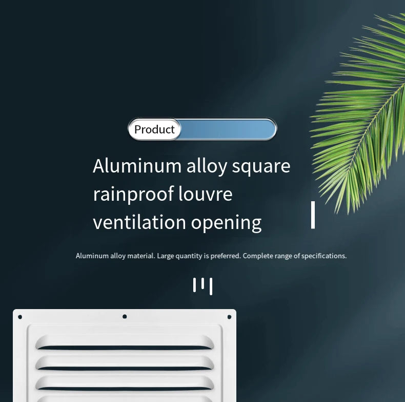 1Pcs Aluminum Alloy Rainproof Louver Vent Grille Cover for Wall Exhaust Outlet, Perforated Ventilation Heat Dissipation Dust