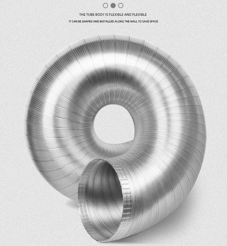 Pure Aluminum Semi Flexible Smoke Exhaust Pipe Range Hood Ventilation Hose High Temperature Resistance Duct Φ150-250 1.5/2m