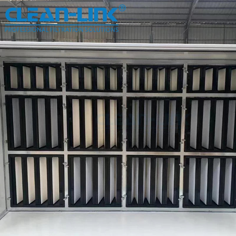 V BANK Filter F7 F8 F9/ABS Plastic Frame Rigid Filter For Ac System 592x592x292 Mm Gas Turbine Air Filter