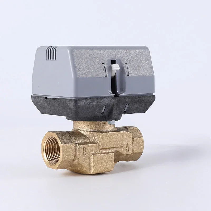 Two way/three-way brass globe valve 1/2 "(DN15) 3/4" (DN20) 1 "(DN25), AC220V, with VC6013/VC4013 fan coil electric actuator