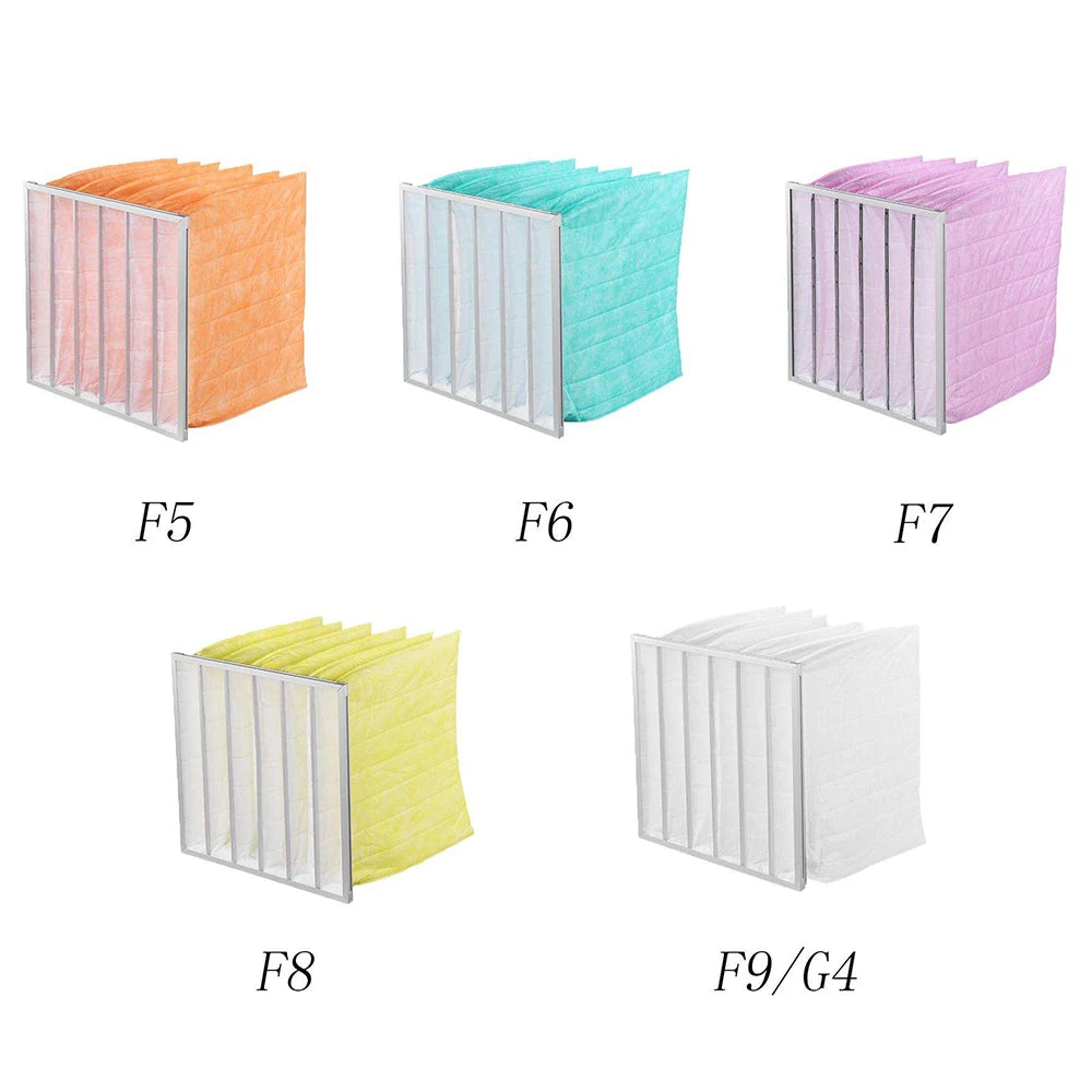 Universal F8 medium efficiency bag filter, high airflow capacity