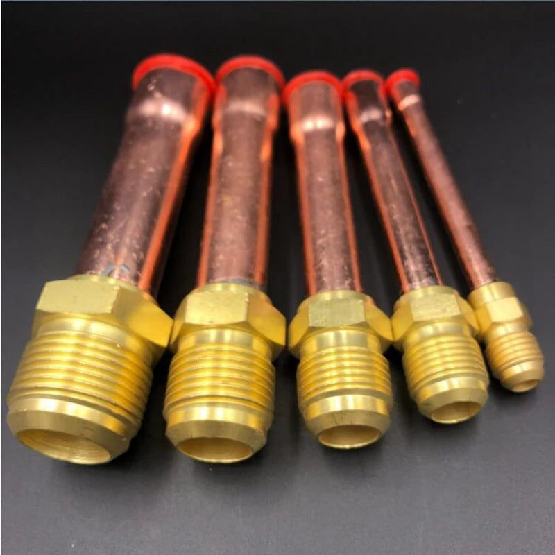 Air Conditioner Copper Tube with Brass Forged SAE 1/4 3/8 1/2 3/4 fit UNF Thread Connector Nut Flare Pipe Fitting Adapeter