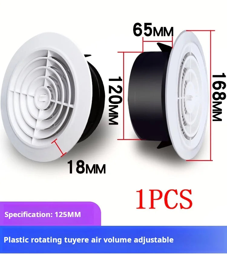 Various Shapes Air Vent Extract Valve Grille Air Circulation Vents Cover 100/150mm Round Ducting Ventilation Cover Accessories