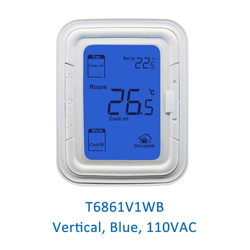 Honeywell T6861 Digital Thermostat FCU Air Conditioner Remote Temperature Controller Vertical Horizontal T6861V2WG T6861V1WG