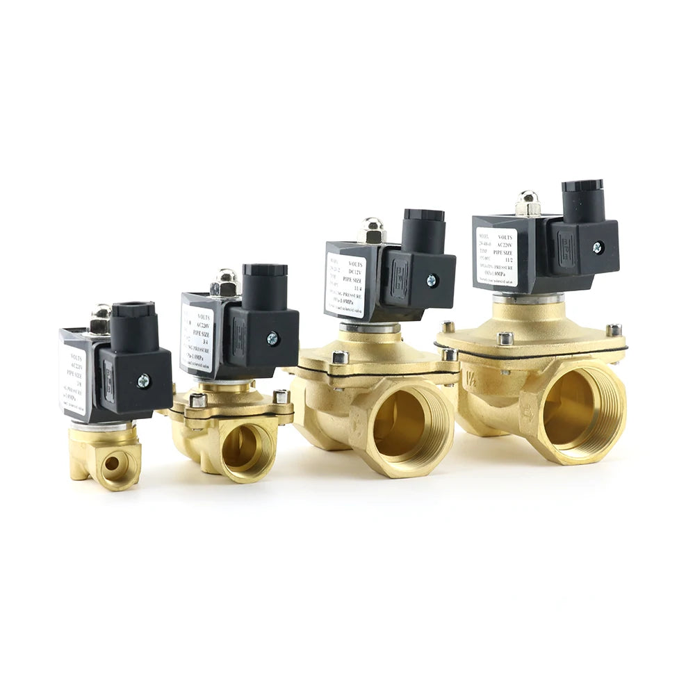 1/2" 3/4" 1" 2" DN15 DN20 DN25 DN32 DN50 Electric Ball Valve 12V 24V 220V 110V Solenoid Valve Normally Closed for Water Oil Air