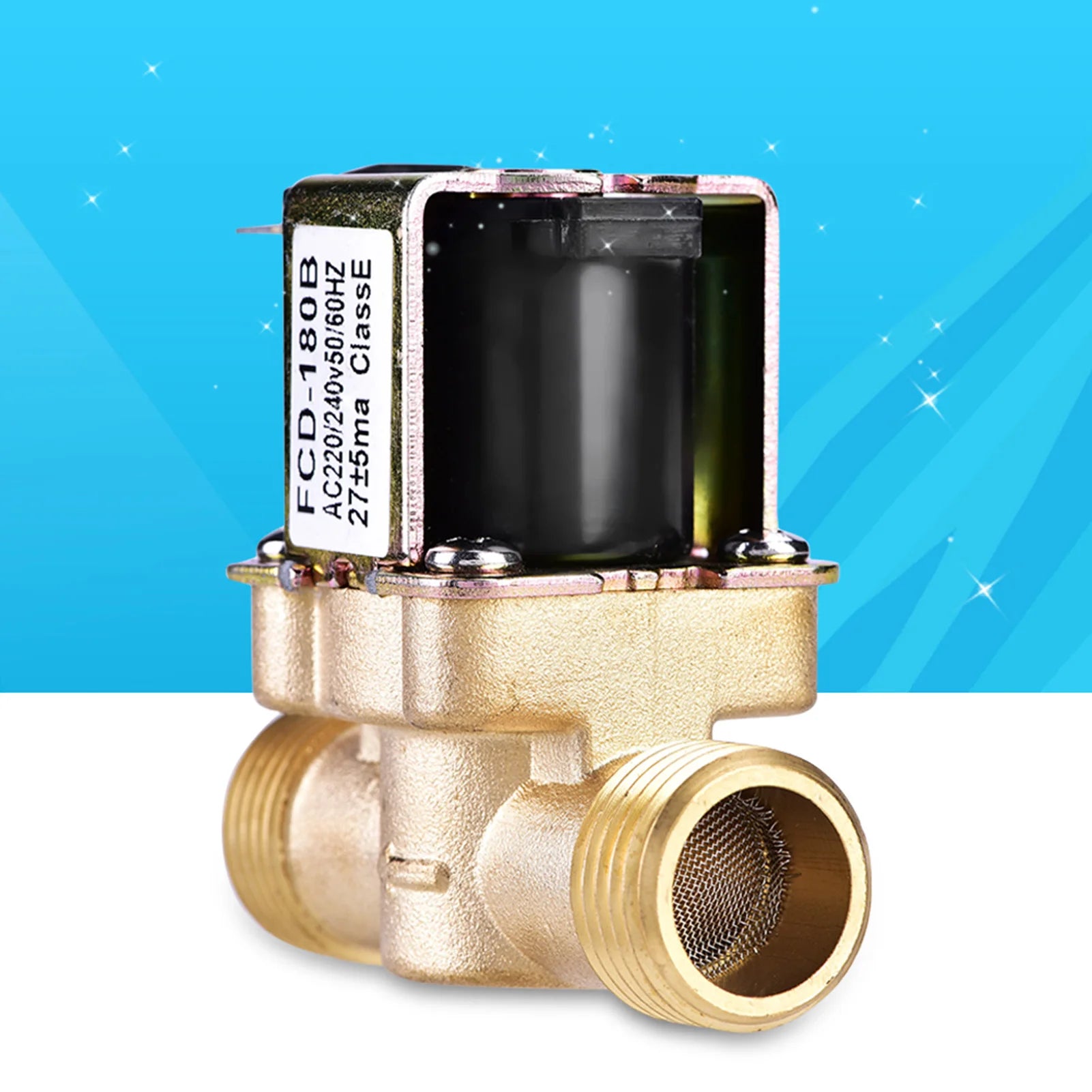1/2" AC 220V Normally Closed Brass Electric Solenoid Magnetic Valve For Water Control AC Water Valve Electric Valve Water Valve