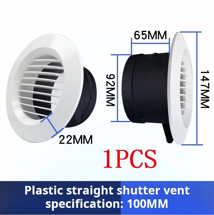 Various Shapes Air Vent Extract Valve Grille Air Circulation Vents Cover 100/150mm Round Ducting Ventilation Cover Accessories