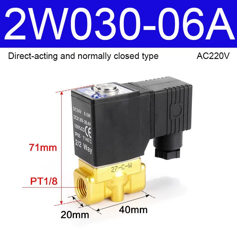 AIRTAC Original Fluid Control Valve Direct-acting Normally Closed 2W030-6/8 050-10/15 Internally Piloted 2W150-15 200-20 250-25