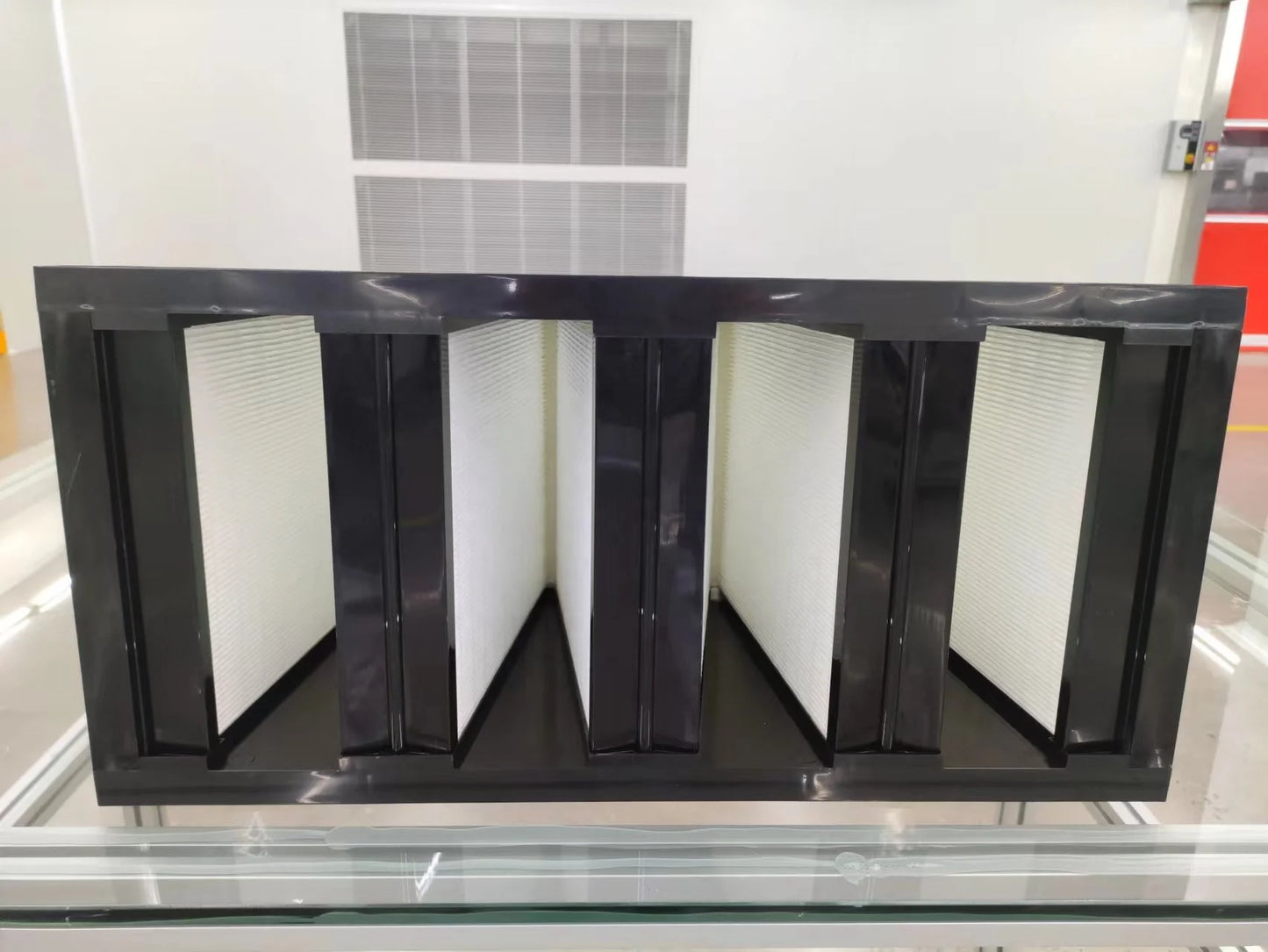 Multi Functional Quality Assurance Plastic Frame Mushroom V Bank Compact H14 Hepa Filter