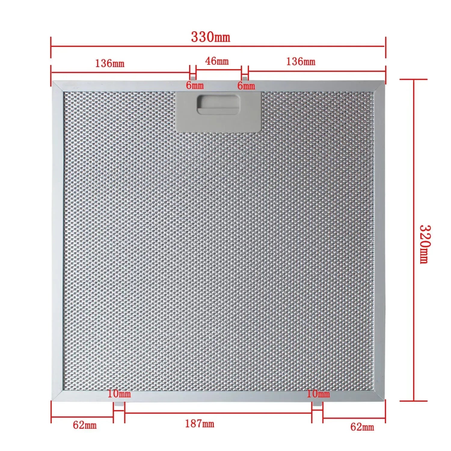Hood Filter 330x320mm Cooker Hood Grease Filter Kitchen Extractor Aluminum 33 x 32 CM Bosch Siemens NEFF 33x32