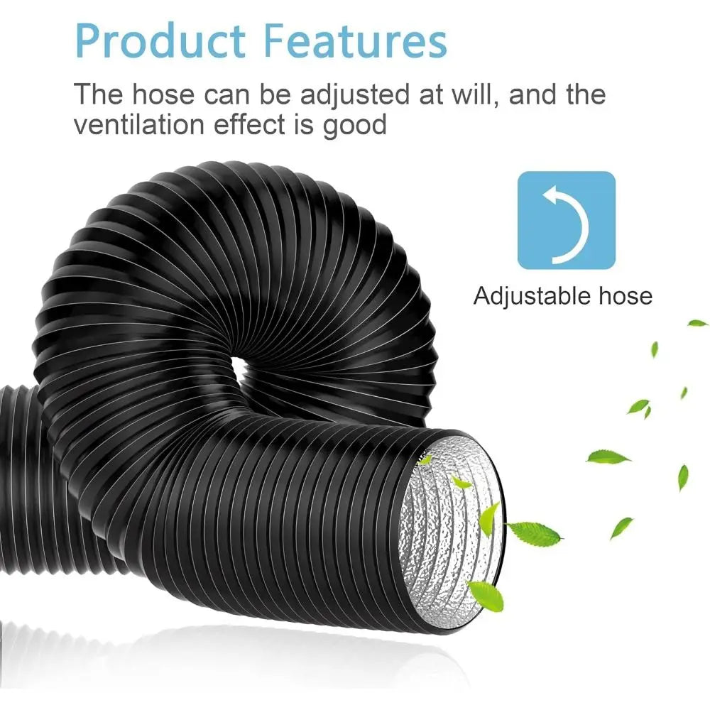 Flexible 6 inch Dryer Vent Hose Insulated Aluminum Foil Air Ducting 3 Layer Protection Heavy-Duty Exhaust Pipe Heating Cooling