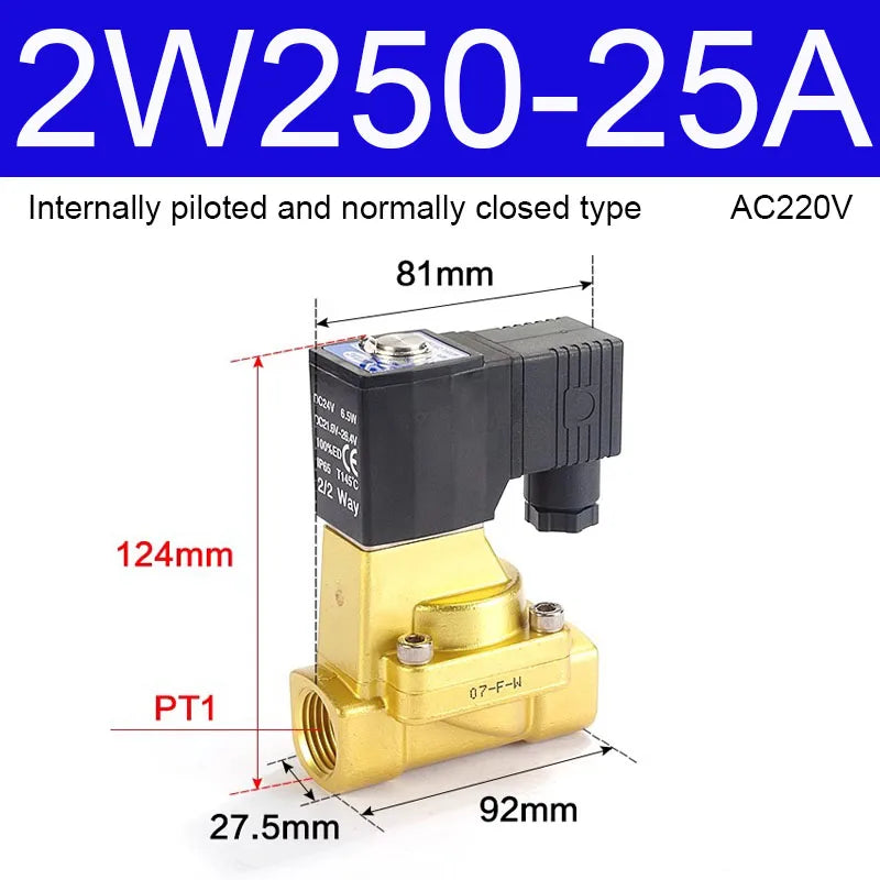 AIRTAC Original Fluid Control Valve Direct-acting Normally Closed 2W030-6/8 050-10/15 Internally Piloted 2W150-15 200-20 250-25