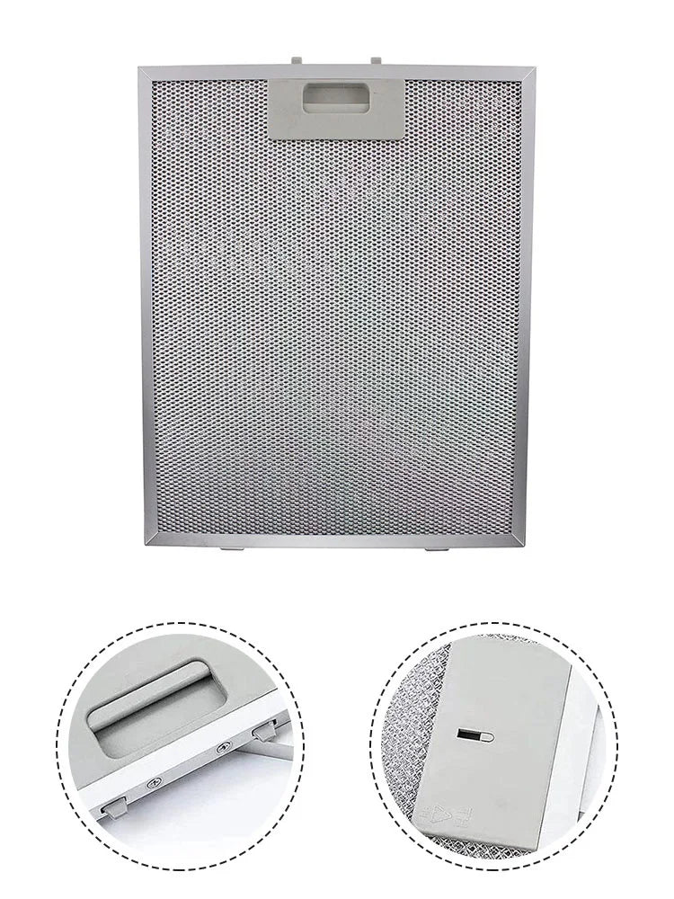 Range Hood Filter Cooker Hood Grease Filter Kitchen Extractor Ventilation Aluminium Aspirator Filter Mesh 29x24cm