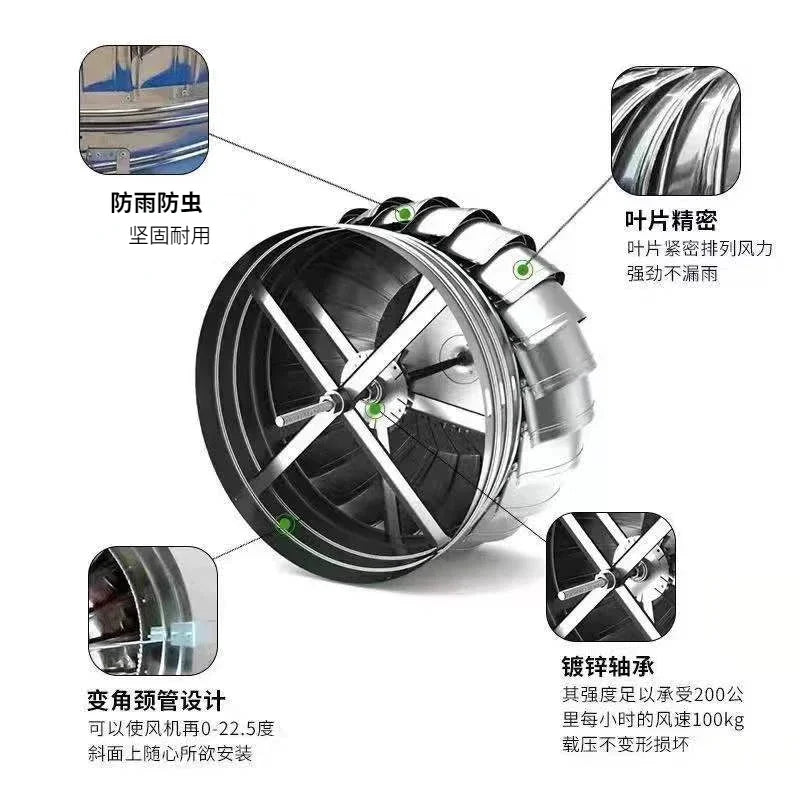 304 Stainless Steel Roof Ventilator Wind Turbines Air Vent Attic Ventilator 110mm 150mm 200mm Pipefit Roof Ventilating Fan