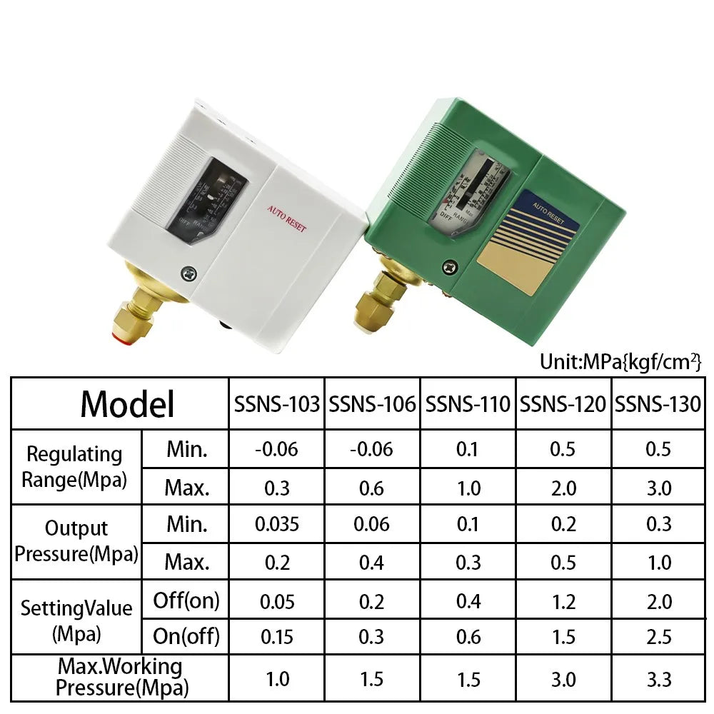 SSNS-103 6 Electronic Pressure Differential Controllwer Automatic Pressure Switch For Air Compressor Water Pump Controller Valve