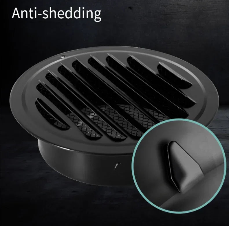 Stainless steel 70-200mm Exterior wall air outlet vent grille round duct cap air ventilation cover hole plug ventilation system