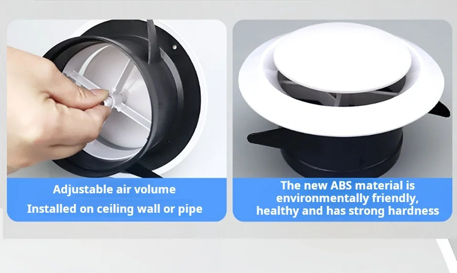 Various Shapes Air Vent Extract Valve Grille Air Circulation Vents Cover 100/150mm Round Ducting Ventilation Cover Accessories
