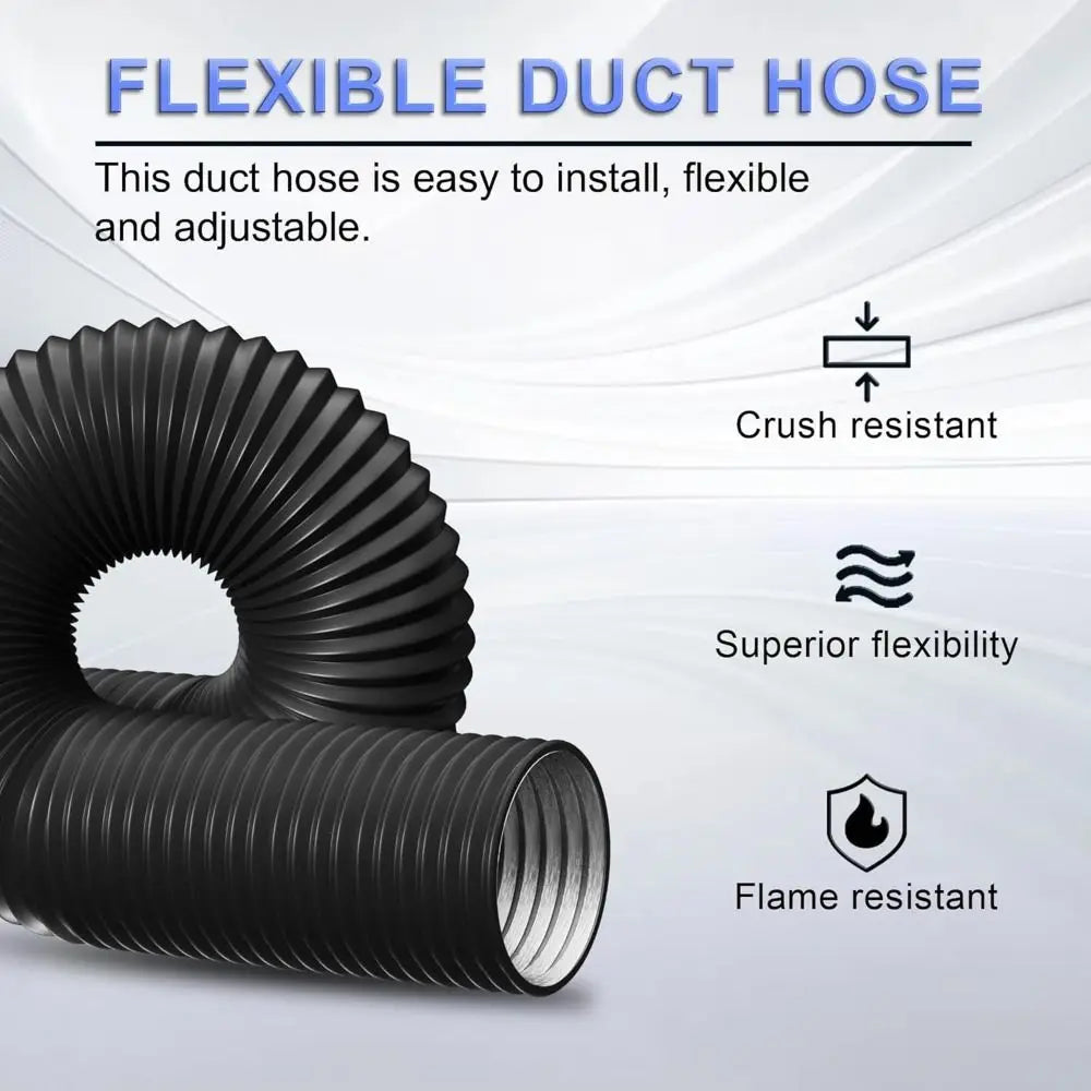 Flexible 6 inch Dryer Vent Hose Insulated Aluminum Foil Air Ducting 3 Layer Protection Heavy-Duty Exhaust Pipe Heating Cooling