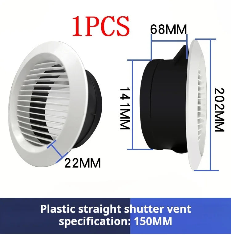 Various Shapes Air Vent Extract Valve Grille Air Circulation Vents Cover 100/150mm Round Ducting Ventilation Cover Accessories
