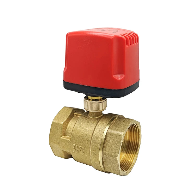 Motorized Ball Valve 2-Wire/3-Wire Waterproof IP65 Two-Way/Three-Way Electric Water Valves Female Thread 12V 24V 220V DN15-DN50