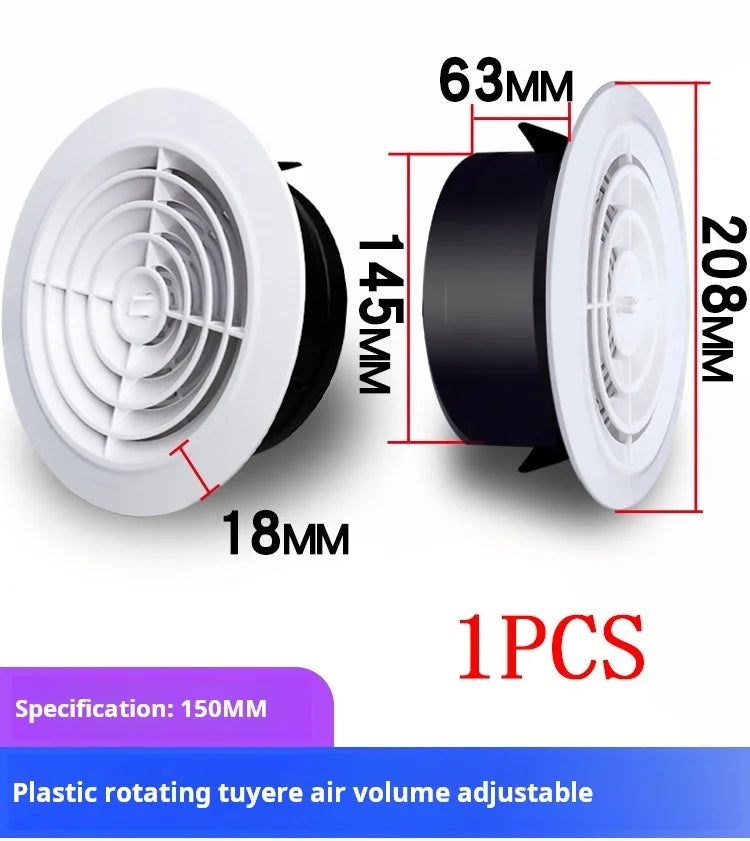 Various Shapes Air Vent Extract Valve Grille Air Circulation Vents Cover 100/150mm Round Ducting Ventilation Cover Accessories