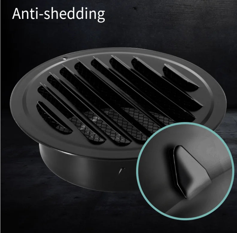 Stainless steel 70-200mm Exterior wall air outlet vent grille round duct cap air ventilation cover hole plug ventilation system