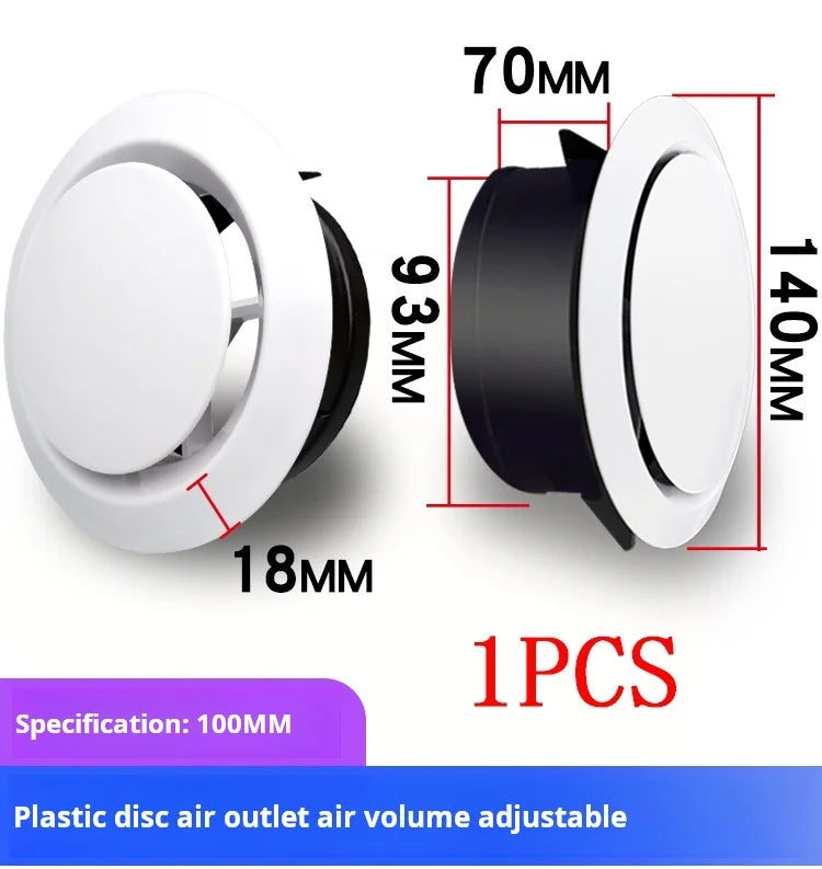 Various Shapes Air Vent Extract Valve Grille Air Circulation Vents Cover 100/150mm Round Ducting Ventilation Cover Accessories