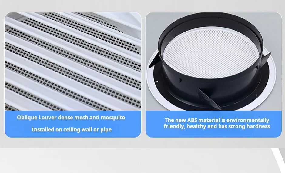Various Shapes Air Vent Extract Valve Grille Air Circulation Vents Cover 100/150mm Round Ducting Ventilation Cover Accessories