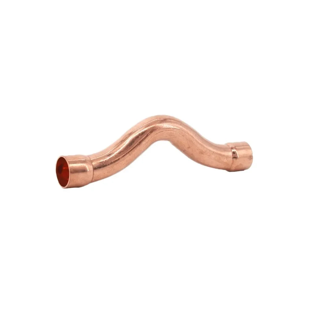 15-35mm Weld Socket End Feed Solder Arch Bridge Bend Bow Pure Copper Pipe Fitting Connector Air-Conditioning