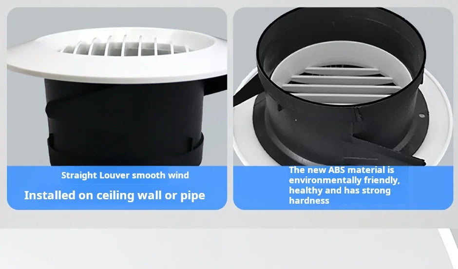 Various Shapes Air Vent Extract Valve Grille Air Circulation Vents Cover 100/150mm Round Ducting Ventilation Cover Accessories