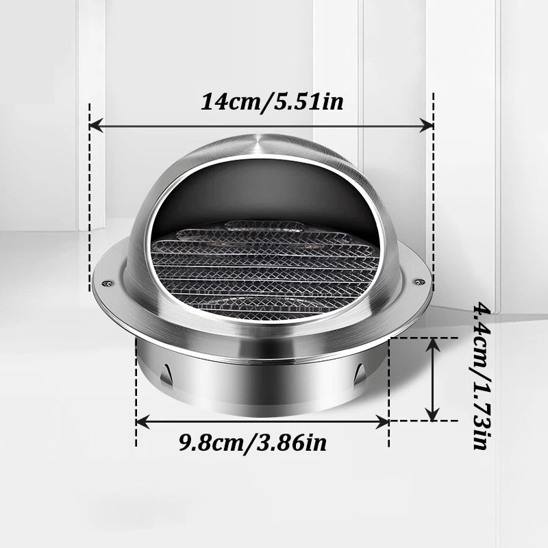 Stainless Steel Ducting Ventilation Exhaust Grille Cover for Wall Ceiling Anti-bird And Rat Prevent Air Vent Heating Cooling Cap