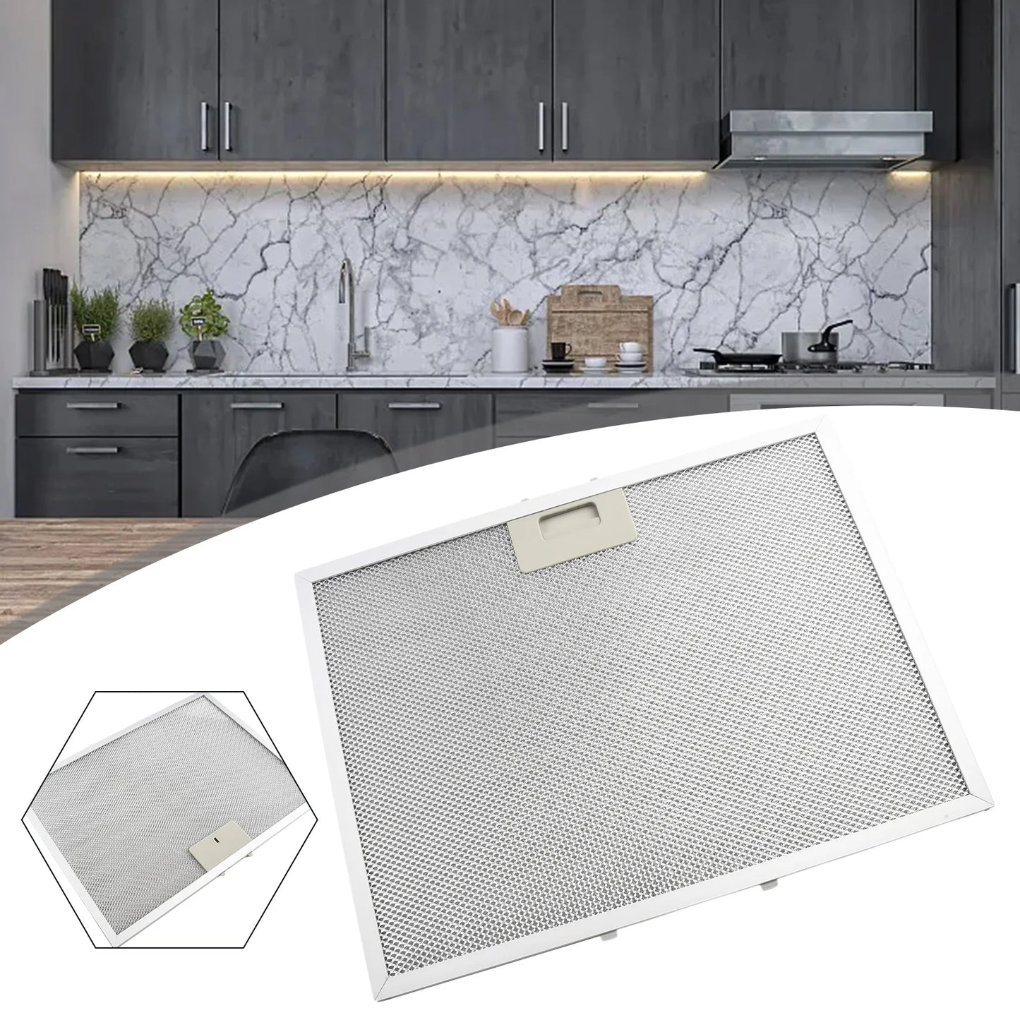 r Metal Mesh Extraction Ventilation Filter 400 X 300 X 9 Mm Range Hood Metal Grease Filter