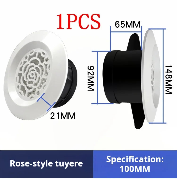 Various Shapes Air Vent Extract Valve Grille Air Circulation Vents Cover 100/150mm Round Ducting Ventilation Cover Accessories