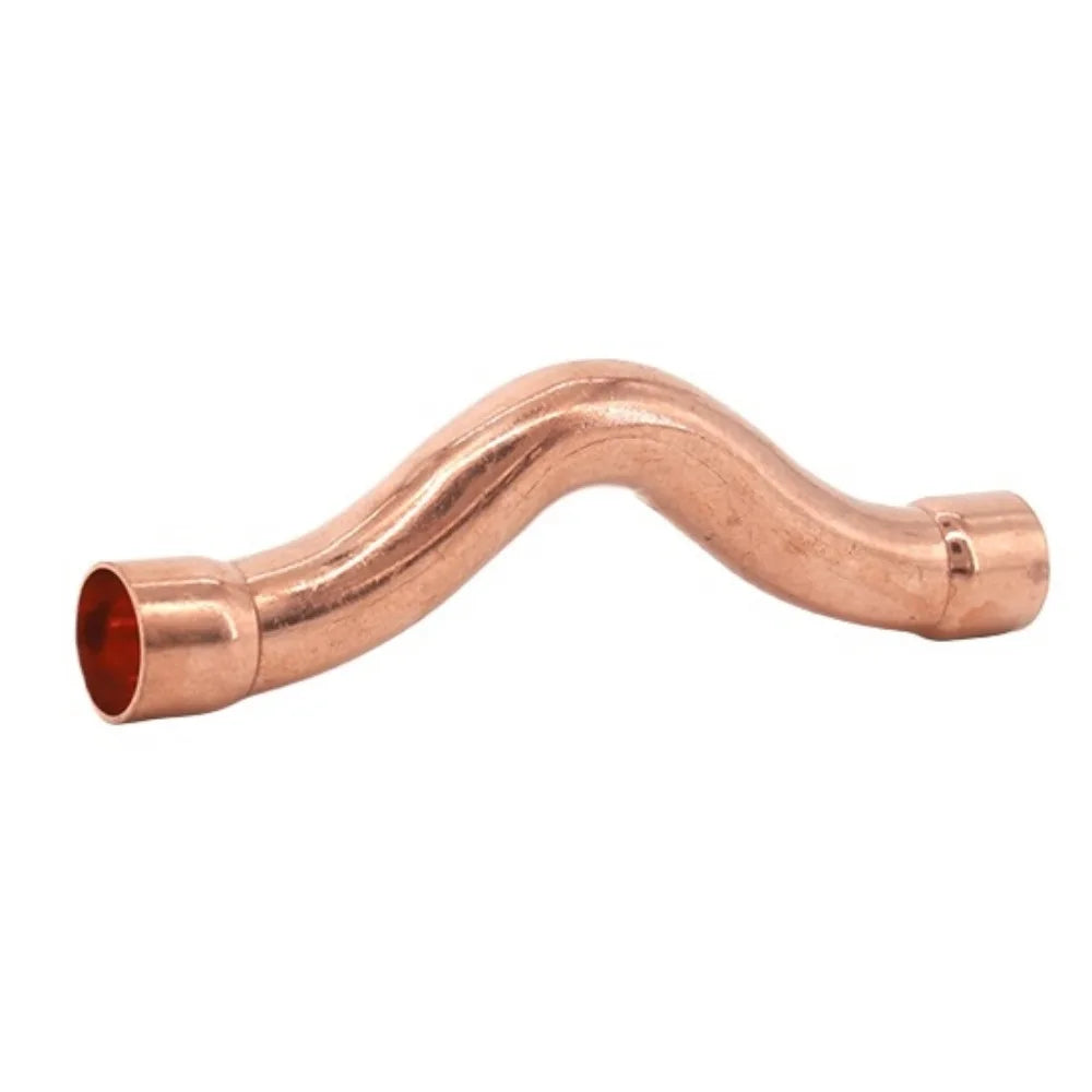15-35mm Weld Socket End Feed Solder Arch Bridge Bend Bow Pure Copper Pipe Fitting Connector Air-Conditioning