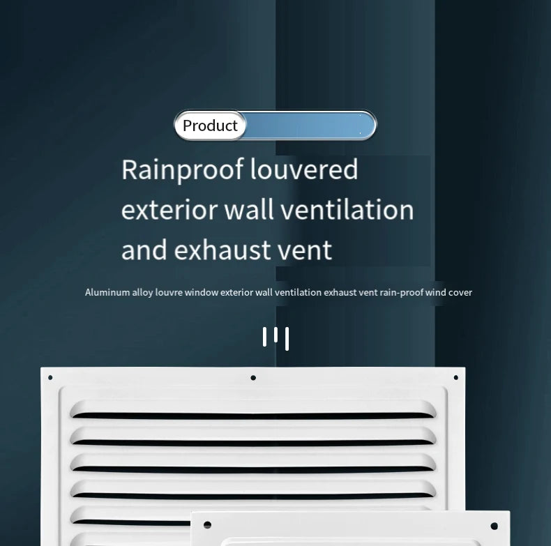 1Pcs Aluminum Alloy Rainproof Louver Vent Grille Cover for Wall Exhaust Outlet, Perforated Ventilation Heat Dissipation Dust