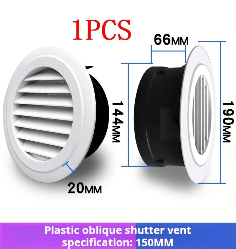 Various Shapes Air Vent Extract Valve Grille Air Circulation Vents Cover 100/150mm Round Ducting Ventilation Cover Accessories