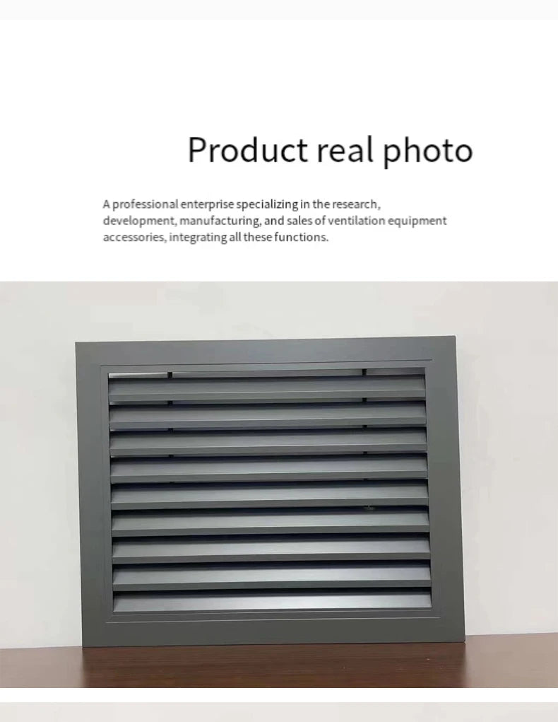 1Pcs Aluminum Alloy Rainproof Louver Vent Grille Cover for Wall Exhaust Outlet, Perforated Ventilation Heat Dissipation Dust