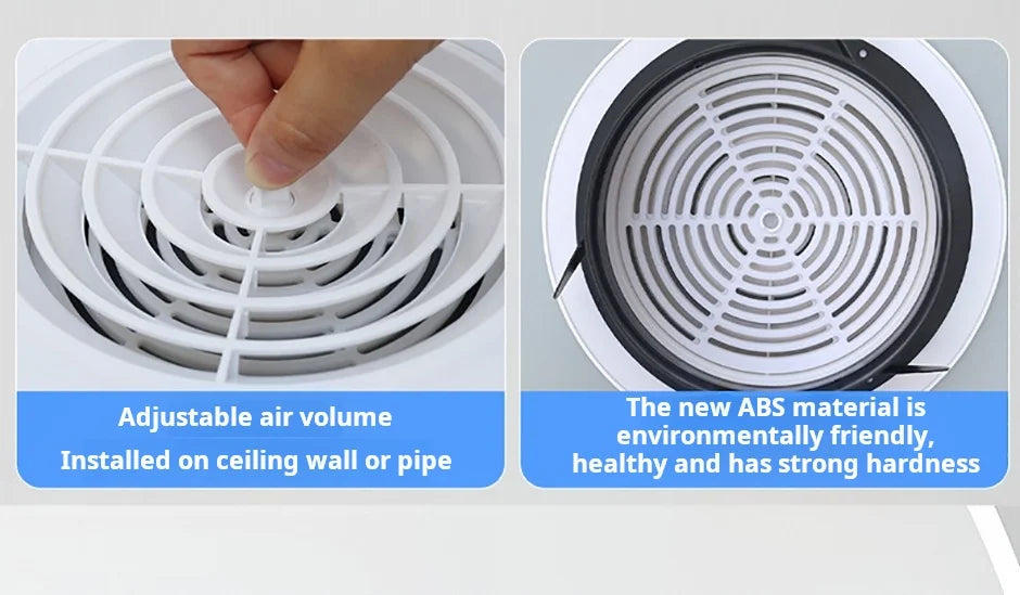 Various Shapes Air Vent Extract Valve Grille Air Circulation Vents Cover 100/150mm Round Ducting Ventilation Cover Accessories