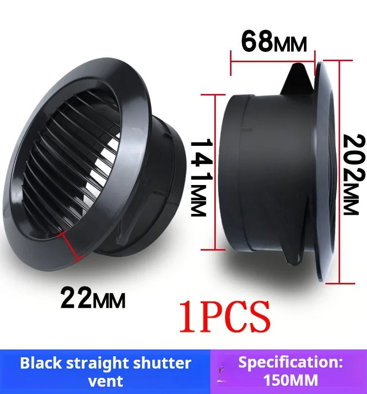 Various Shapes Air Vent Extract Valve Grille Air Circulation Vents Cover 100/150mm Round Ducting Ventilation Cover Accessories
