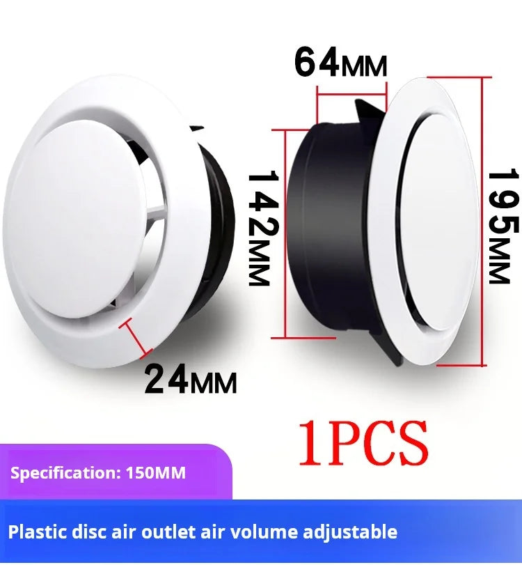 Various Shapes Air Vent Extract Valve Grille Air Circulation Vents Cover 100/150mm Round Ducting Ventilation Cover Accessories