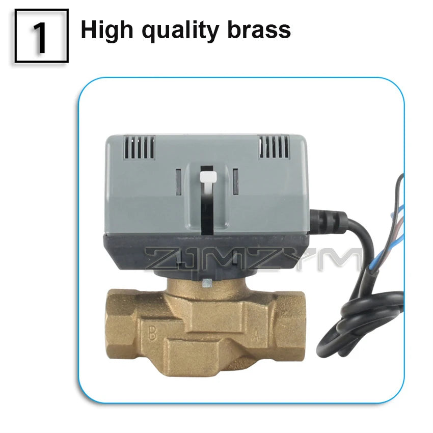 3/4" 1" Honeywell Motorized Two Way Three Way Valve Brass VC6013 DN20 DN25 Fan Coil HVAC Valve AC220V