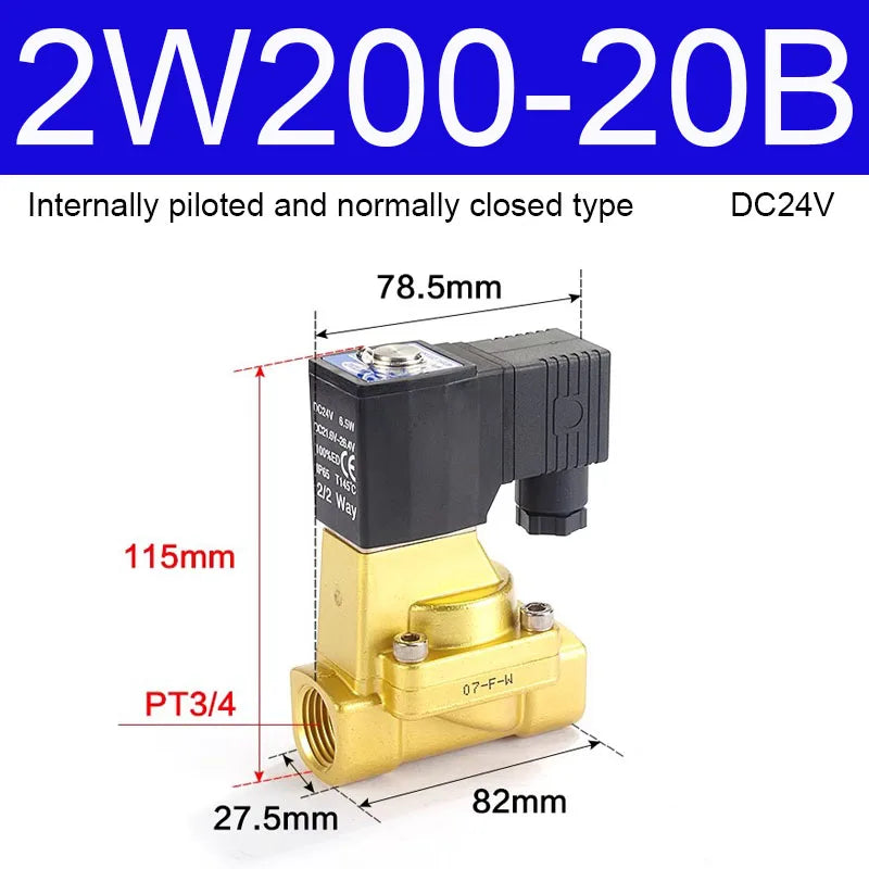 AIRTAC Original Fluid Control Valve Direct-acting Normally Closed 2W030-6/8 050-10/15 Internally Piloted 2W150-15 200-20 250-25