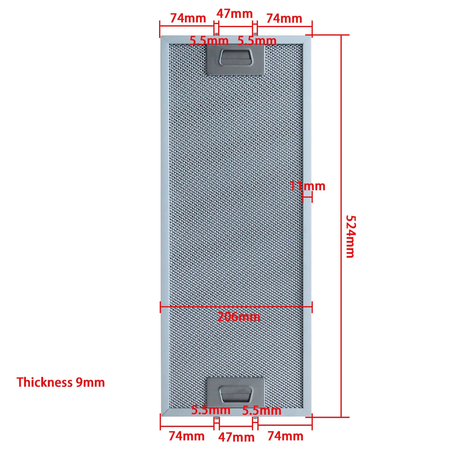 kitchen  Hood Filter 1 Units Measurements 52.5 X 20.5 Cm