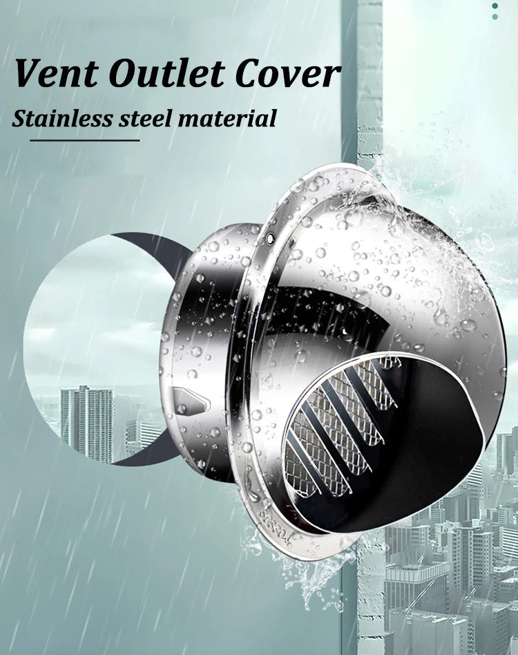 Stainless Steel Ducting Ventilation Exhaust Grille Cover for Wall Ceiling Anti-bird And Rat Prevent Air Vent Heating Cooling Cap