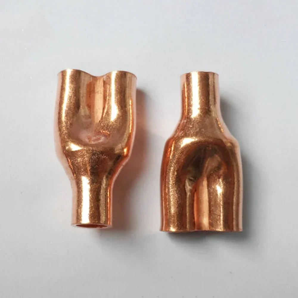6.35 8 9.52 12.7 16 19 22 25.4 28.6 35 42mm Equal Reducing Y 3 Way Copper End Feed Solder Pipe Fitting Connector Air Conditioner