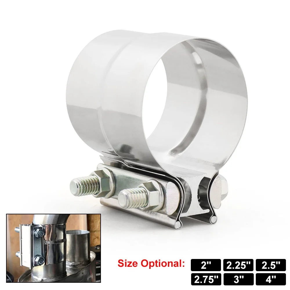 For Pipes,Mufflers,Catalytic Converters Exhaust Clamp,Lap Joint Band Clamp Stainless Steel