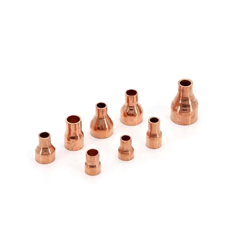 1 PC 6.35/8/10/12.7/15/16/19/22-32mm Pure Copper End Feed Solder Reducer Plumbing Pipe Fitting Connector Coupler Air Conditioner